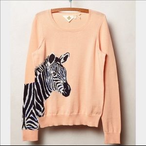 Anthropologie Zebra Sweater